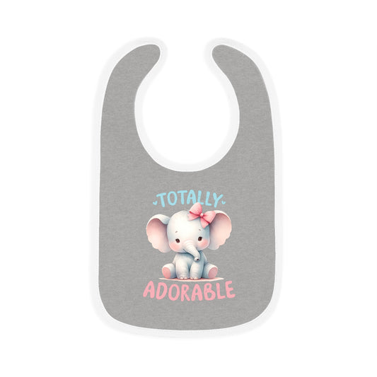 Totally Adorable Baby Contrast Trim Jersey Bib